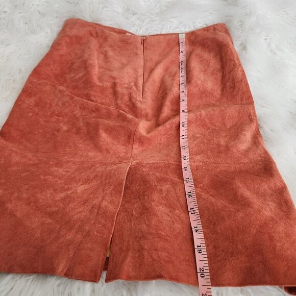 Gretchen Scott Leather Skirt‎ Women Sz Small Washable Suede Straight Pencil - Picture 8 of 15